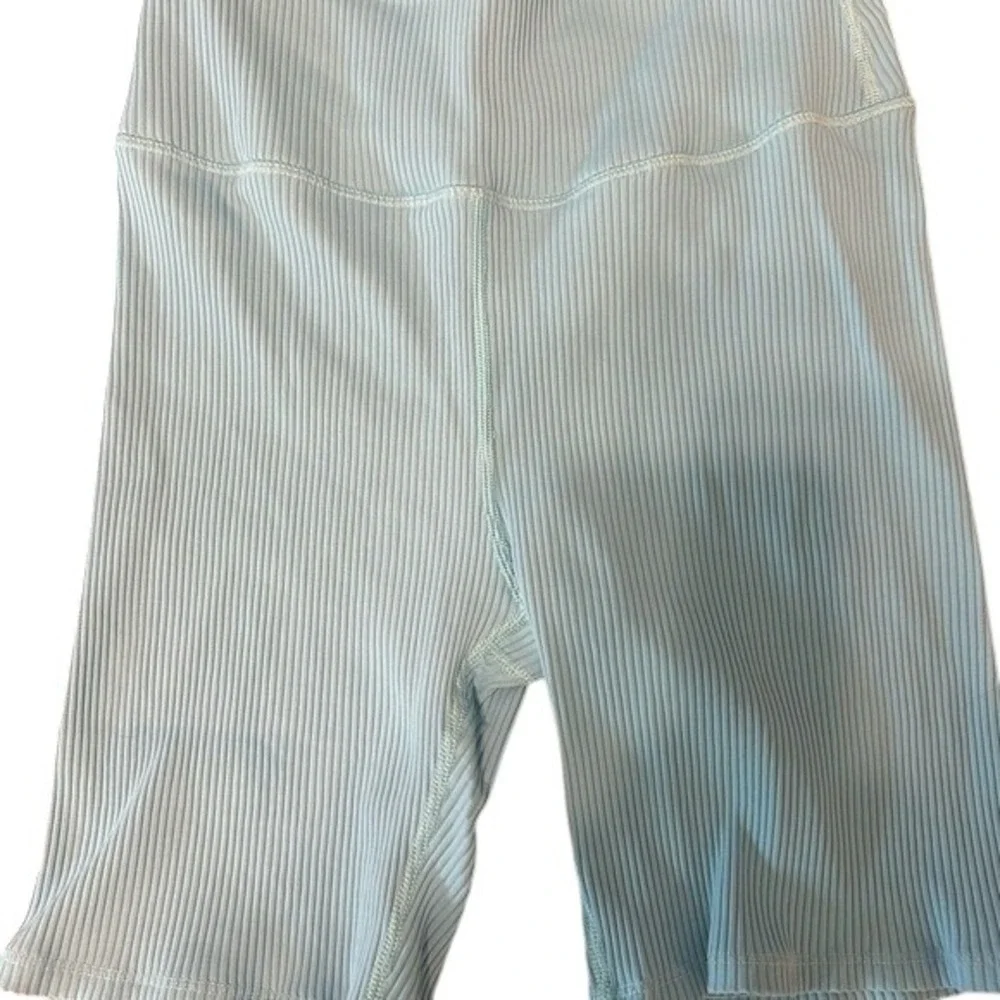 Ribbed Biker Shorts Activewear Athletic‎ Gym Workout Blue